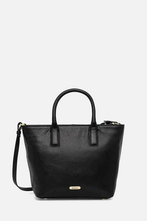 Barbour torebka skórzana kolor czarny LBA0489 - zdjęcie produktu nr 1