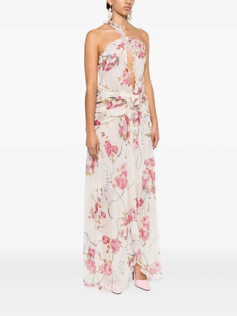 Blumarine floral-print maxi dress - Neutrals - zdjęcie produktu nr 2