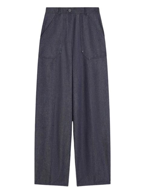 Max Mara high-waisted patch-pocket trousers - Blue - zdjęcie produktu nr 1