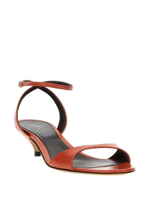 The Row kitten-heel leather sandals - Brown - zdjęcie produktu nr 2