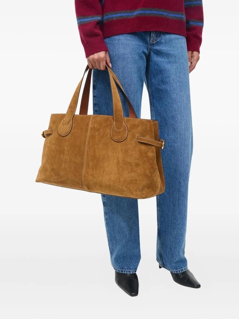 STAUD Piper suede tote bag - Brown - zdjęcie produktu nr 1