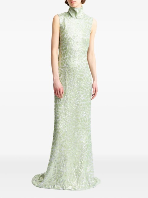 16Arlington Zegli lace sequinned gown - Green - zdjęcie produktu nr 2