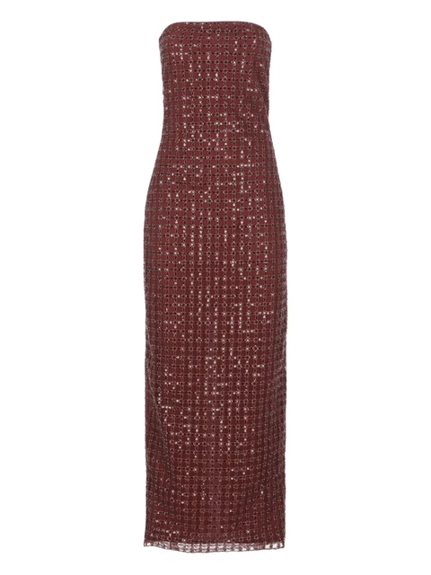 ROTATE BIRGER CHRISTENSEN sequin-embellished strapless dress - Red - zdjęcie produktu nr 1