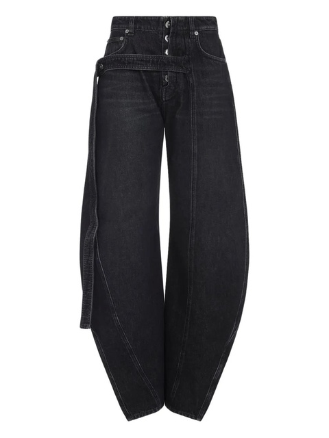 Jean Paul Gaultier belted balloon jeans - Black - zdjęcie produktu nr 1