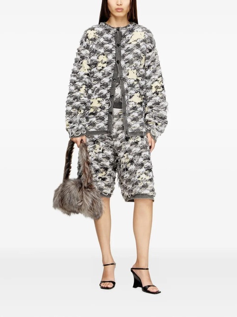 Diesel houndstooth-jacquard knee-length shorts - Grey - zdjęcie produktu nr 2