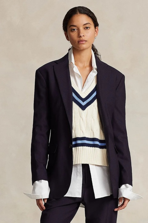 Polo Ralph Lauren marynarka wełniana RLXD SB kolor granatowy jednorzędowa gładka 211891060 - zdjęcie produktu nr 1