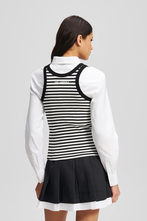 Karl Lagerfeld top bawełniany kolor czarny A3W17079 - zdjęcie produktu nr 1