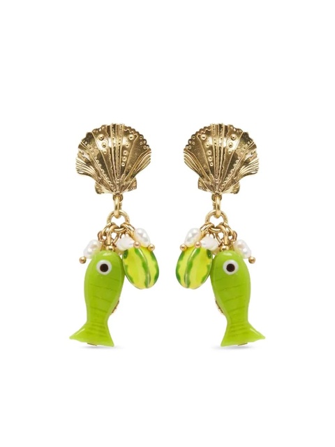 ALEMAIS shell fish bijoux earrings - Gold - zdjęcie produktu nr 1