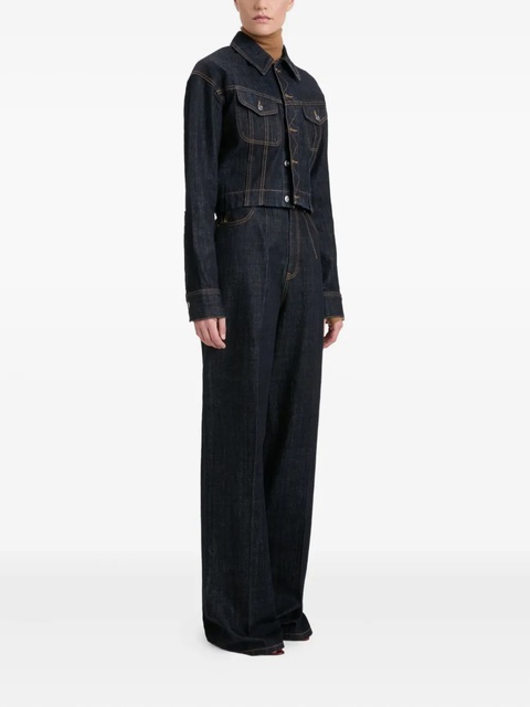 Victoria Beckham button-fastening denim jacket - Blue - zdjęcie produktu nr 1