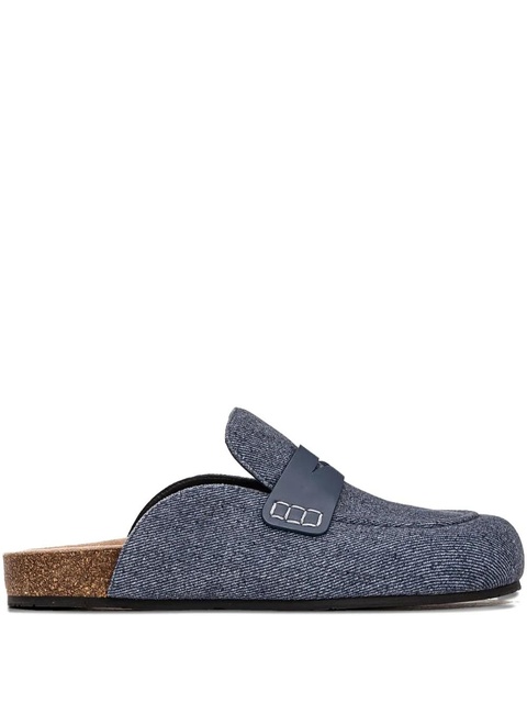 JW Anderson round-toe flat mules - Blue - zdjęcie produktu nr 1