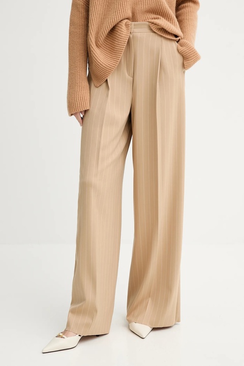 Marella spodnie Emme by Marella damskie kolor zielony szerokie high waist 2525136151200 - zdjęcie produktu nr 2