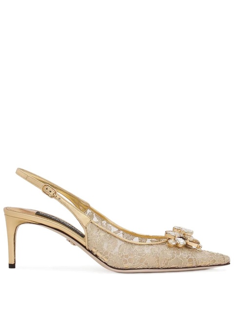 Dolce & Gabbana 60mm Rainbow slingback pumps - Neutrals - zdjęcie produktu nr 1