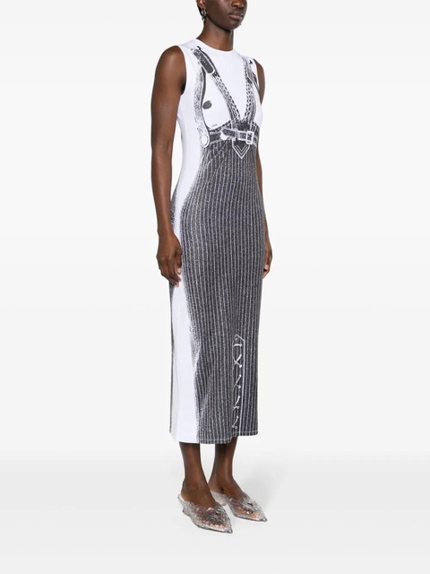 Jean Paul Gaultier Madonna trompe l'oeil midi dress - White - zdjęcie produktu nr 2