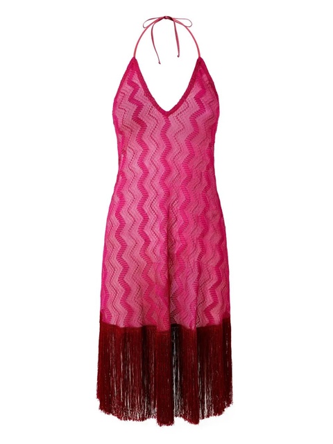Missoni zigzag fringed midi dress - Pink - zdjęcie produktu nr 1