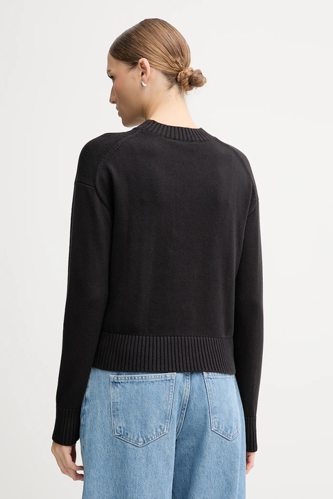Calvin Klein Jeans sweter bawełniany damski kolor czarny LV047D351G - zdjęcie produktu nr 2