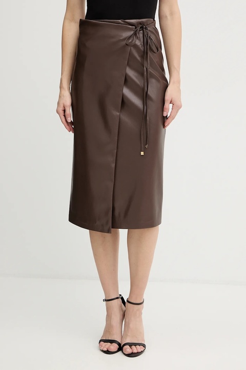 Marciano Guess spódnica GLADYS kolor brązowy midi ołówkowa 5BGD07 7389A - zdjęcie produktu nr 1