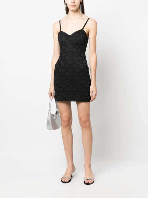 ROTATE BIRGER CHRISTENSEN floral jacquard minidress - Black - zdjęcie produktu nr 2