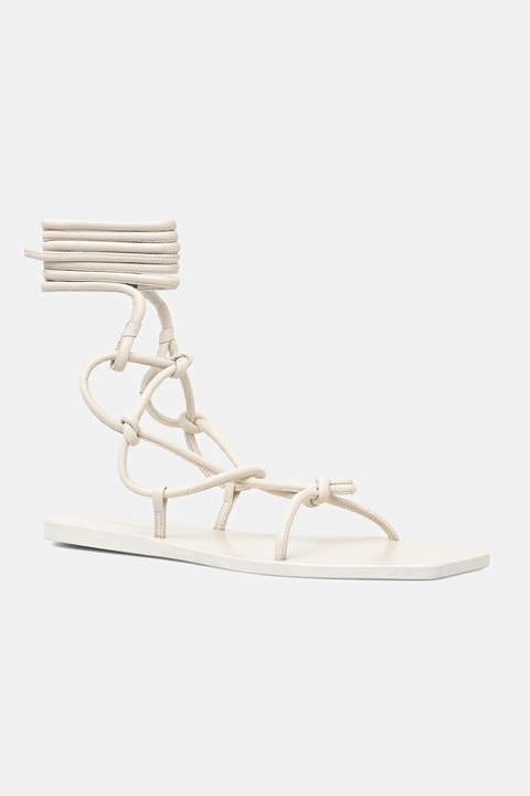 Rick Owens Lilies sandały skórzane Penta damskie kolor beżowy LI01E4808 - zdjęcie produktu nr 1