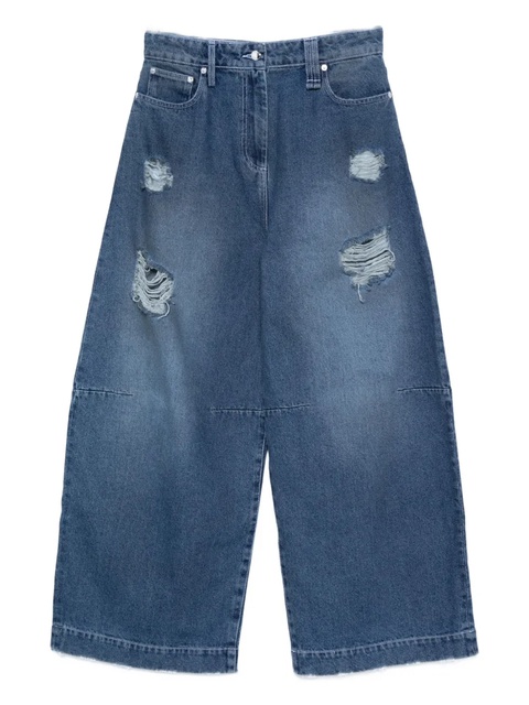 Simone Rocha distressed frayed jeans - Blue - zdjęcie produktu nr 1