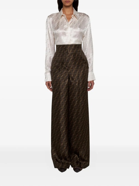 FENDI FF-motif printed trousers - Brown - zdjęcie produktu nr 2