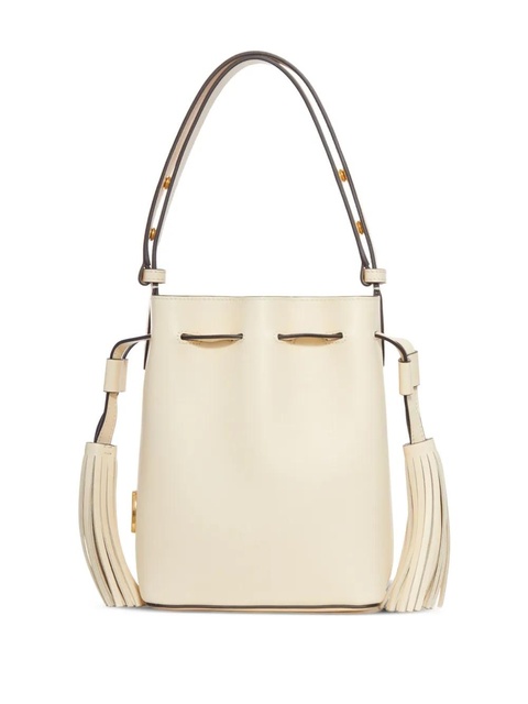 Valentino Garavani V-logo tassel leather bucket bag - Neutrals - zdjęcie produktu nr 1