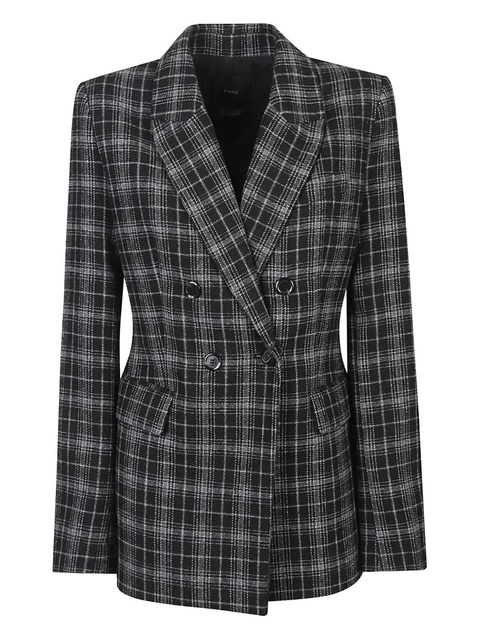 PINKO double-breasted check blazer - Black - zdjęcie produktu nr 2
