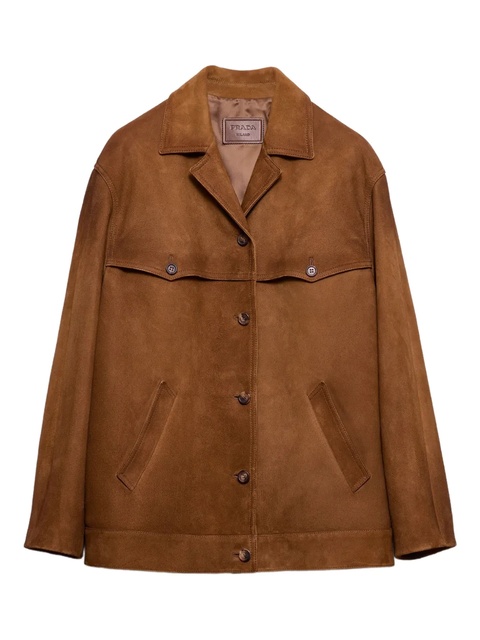 Prada suede shirt jacket - Brown - zdjęcie produktu nr 1