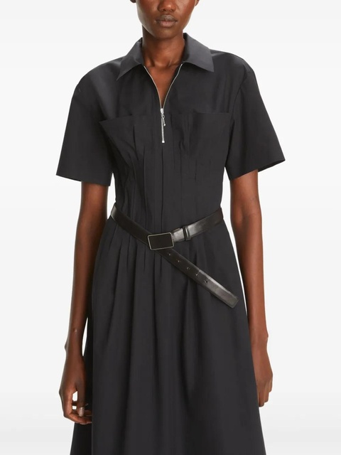 Tory Burch pleat-waist dress - Black - zdjęcie produktu nr 2