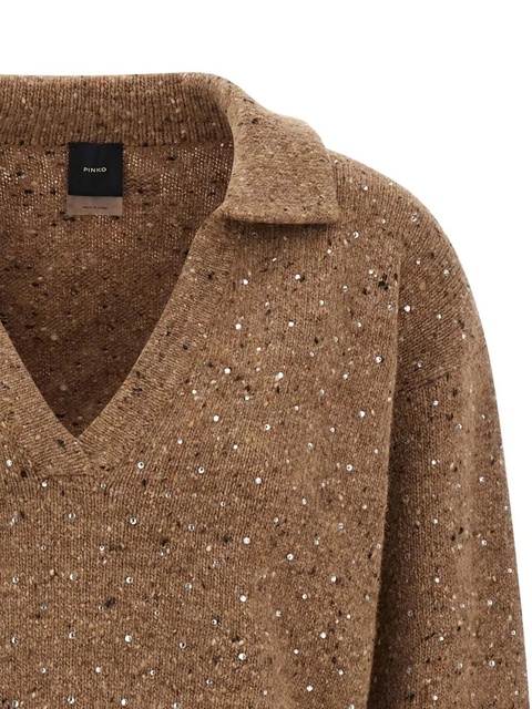 PINKO Nibani rhinestone-embellished sweater - Brown - zdjęcie produktu nr 2