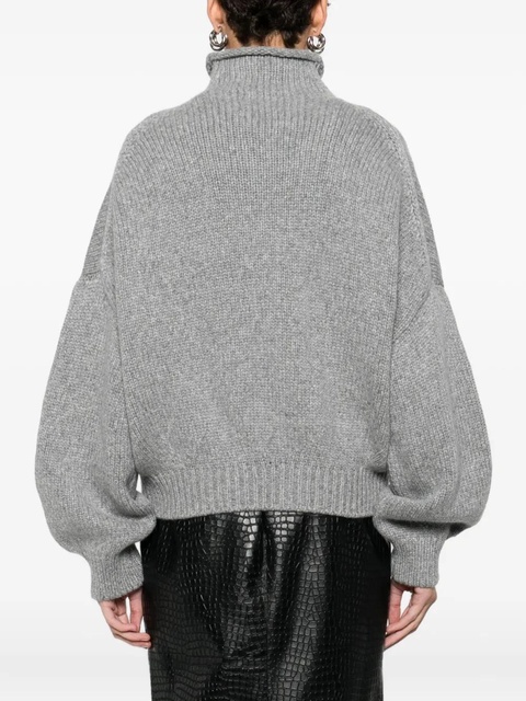 KHAITE roll-neck sweater - Grey - zdjęcie produktu nr 2