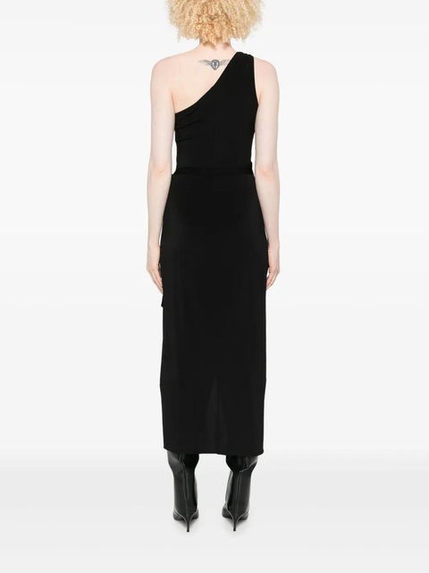 AMIRI one-shoulder wrap midi dress - Black - zdjęcie produktu nr 2