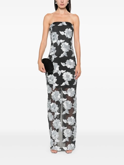 ROTATE BIRGER CHRISTENSEN flower mesh maxi dress - Grey - zdjęcie produktu nr 2