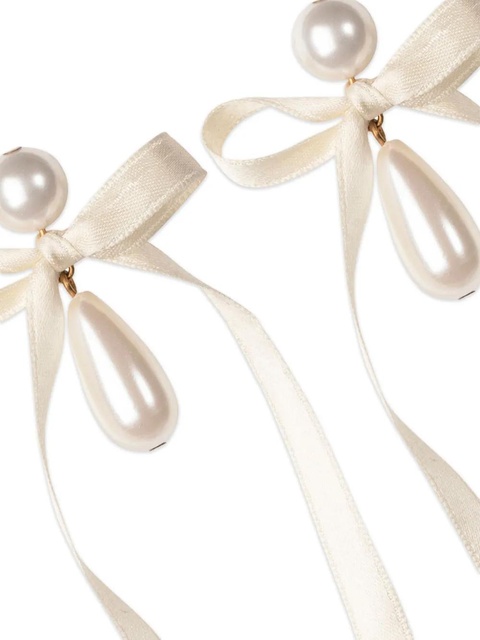 Jennifer Behr Sylvie bow-detail earrings - Neutrals - zdjęcie produktu nr 2