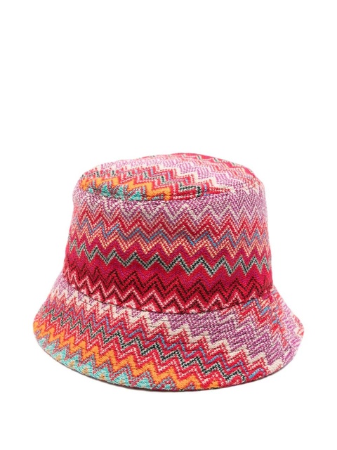 Missoni zigzag bucket hat - Red - zdjęcie produktu nr 1