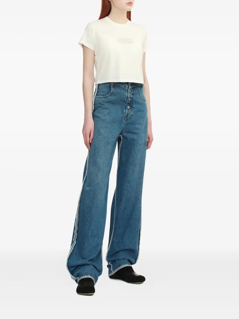 MM6 Maison Margiela button-fastening jeans - Blue - zdjęcie produktu nr 1