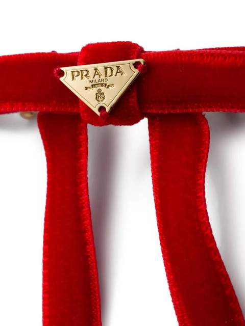 Prada velvet hair clip - Red - zdjęcie produktu nr 2