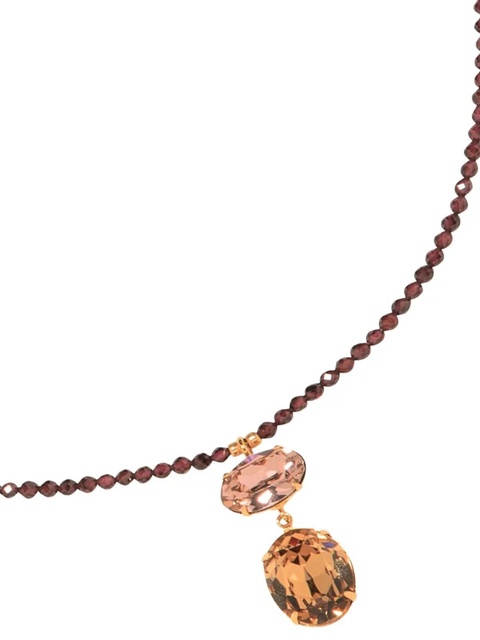 Jennifer Behr Freya oval-cut necklace - Red - zdjęcie produktu nr 2