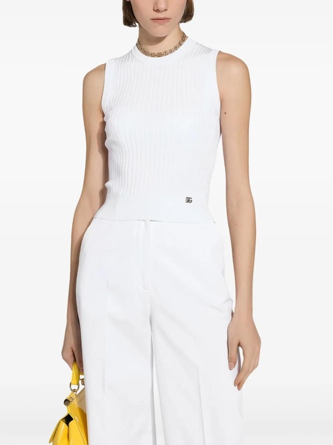 Dolce & Gabbana Stretch ribbed top - White - zdjęcie produktu nr 2