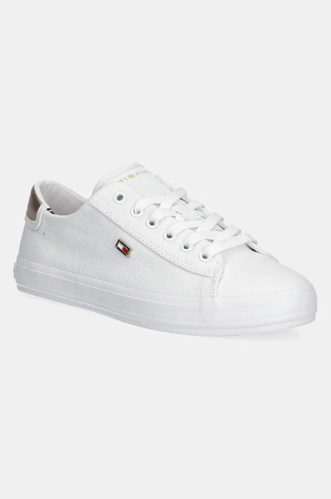 Tommy Hilfiger tenisówki VULC CANVAS LACE UP SNEAKER kolor biały FW0FW08647 - zdjęcie produktu nr 1