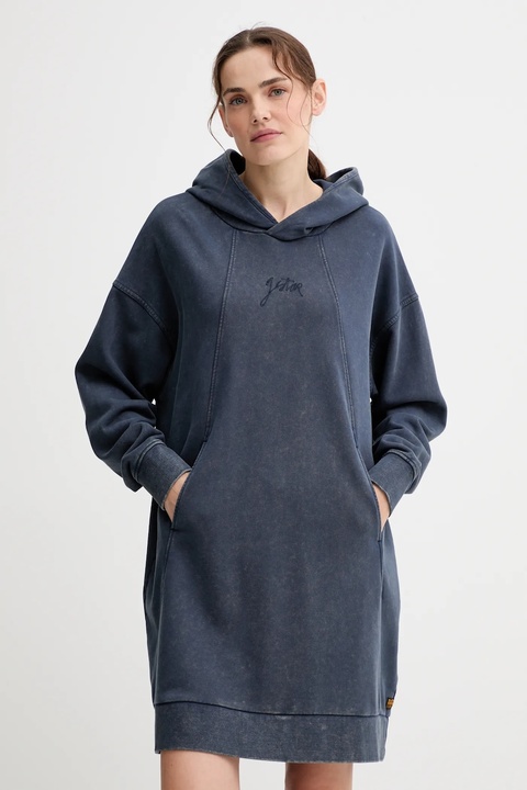 G-Star sukienka bawełniana kolor niebieski mini oversize D27165.D969 - zdjęcie produktu nr 1