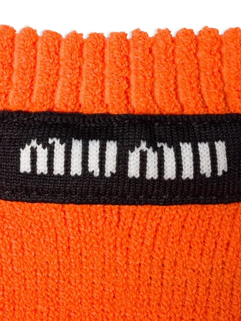 Miu Miu logo-print socks (pack of three) - Orange - zdjęcie produktu nr 2