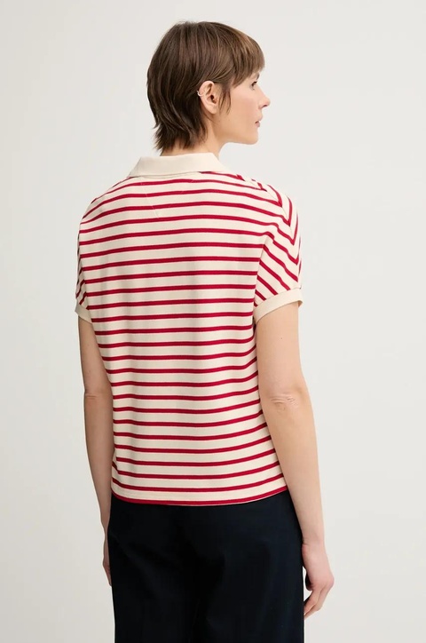 Tommy Hilfiger polo damski kolor czerwony WW0WW44512 - zdjęcie produktu nr 2