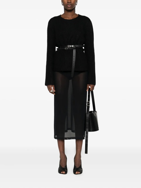 Jil Sander ribbed wool-mohair blend sweater - Black - zdjęcie produktu nr 2