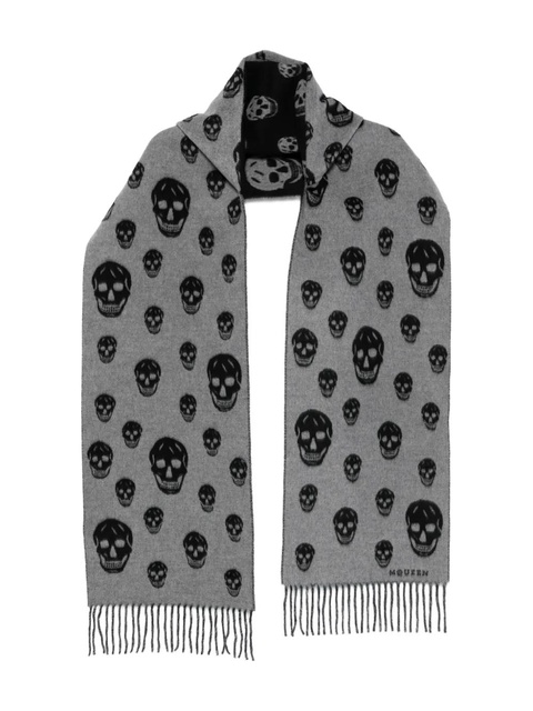 Alexander McQueen fringed scarf - Grey - zdjęcie produktu nr 1