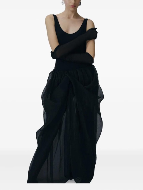 Magda Butrym draped ruffled long skirt - Black - zdjęcie produktu nr 2