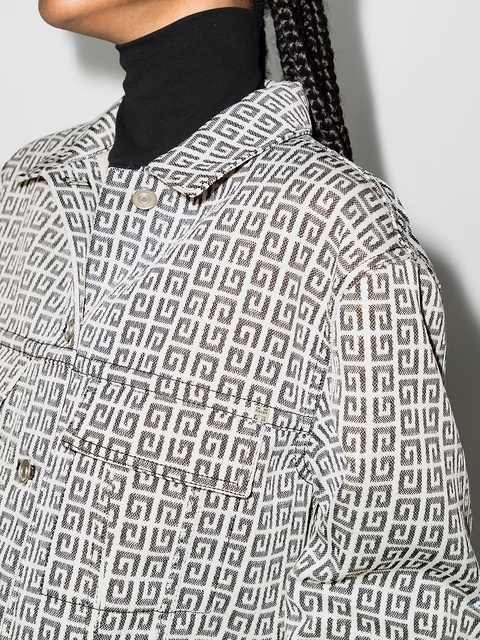 Givenchy 4G jacquard denim jacket - White - zdjęcie produktu nr 2