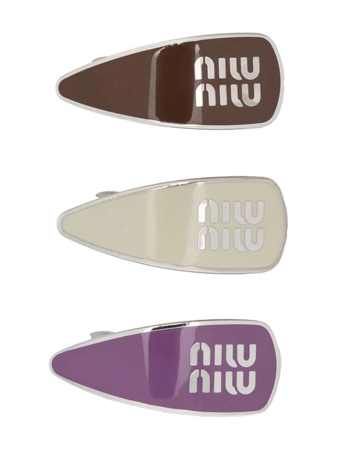 Miu Miu hair clip set - Silver - zdjęcie produktu nr 1