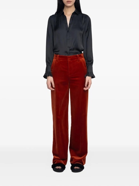 Zadig&Voltaire wide-leg velvet trousers - Red - zdjęcie produktu nr 2