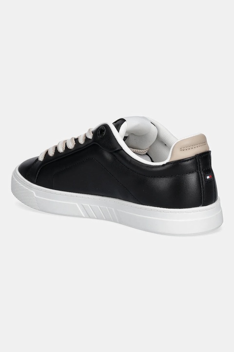 Tommy Hilfiger sneakersy skórzane ICON COURT SNEAKER damskie kolor czarny FW0FW08815 - zdjęcie produktu nr 2