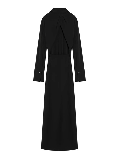 Sportmax button-front maxi shirt dress - Black - zdjęcie produktu nr 2